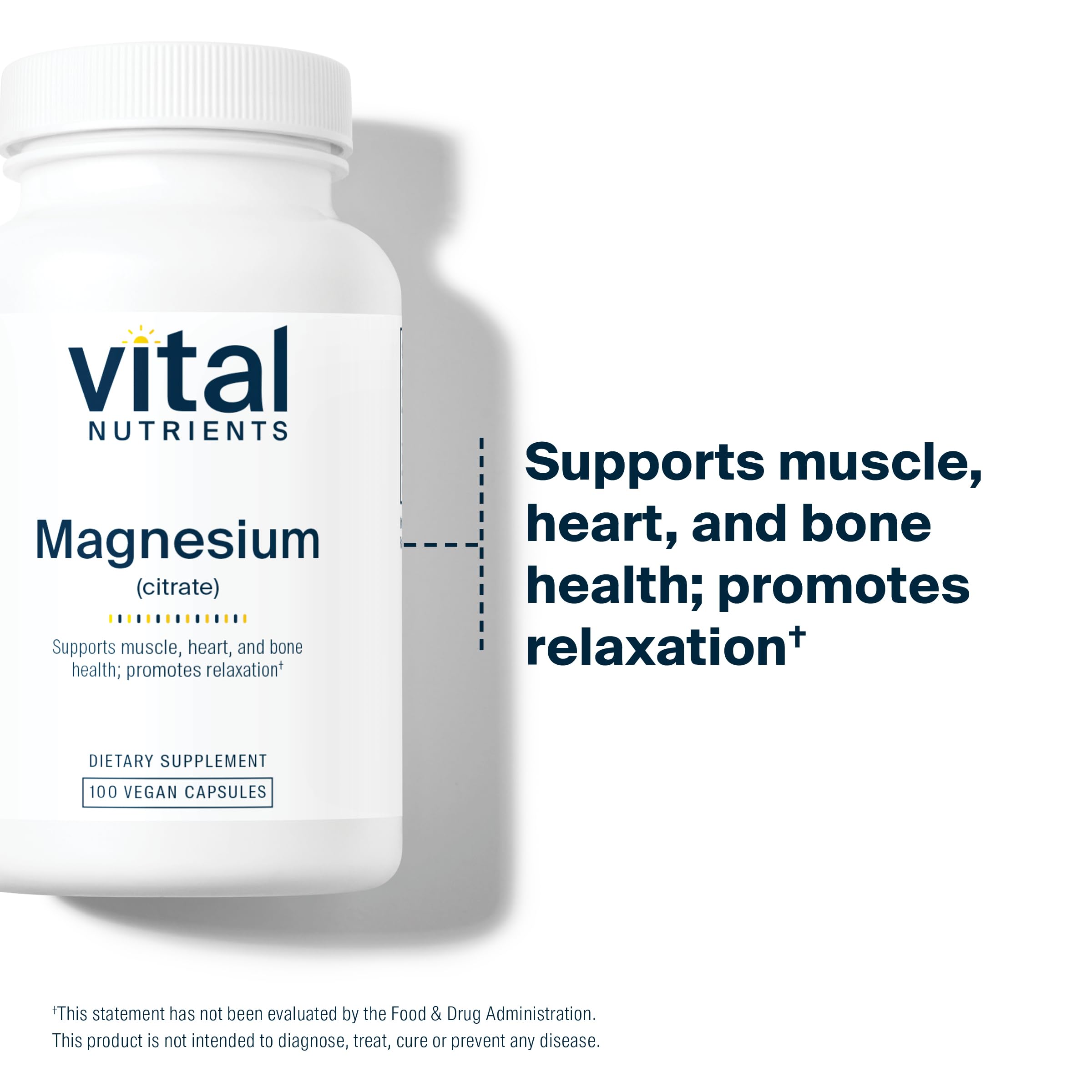 Vital Nutrients label close-up highlighting allergen-free vegan formula.