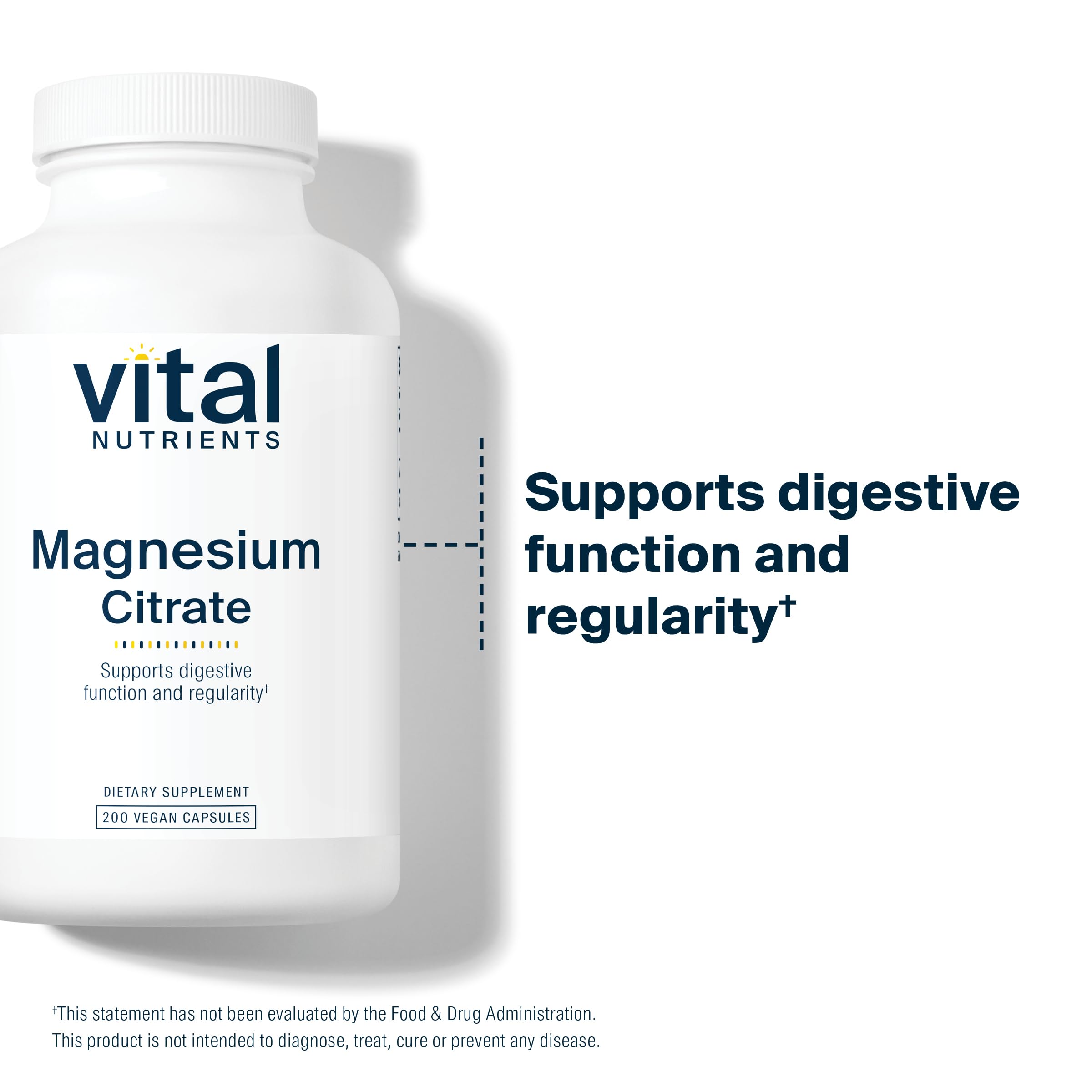 Vital Nutrients Magnesium Citrate 150mg packaging on bright countertop