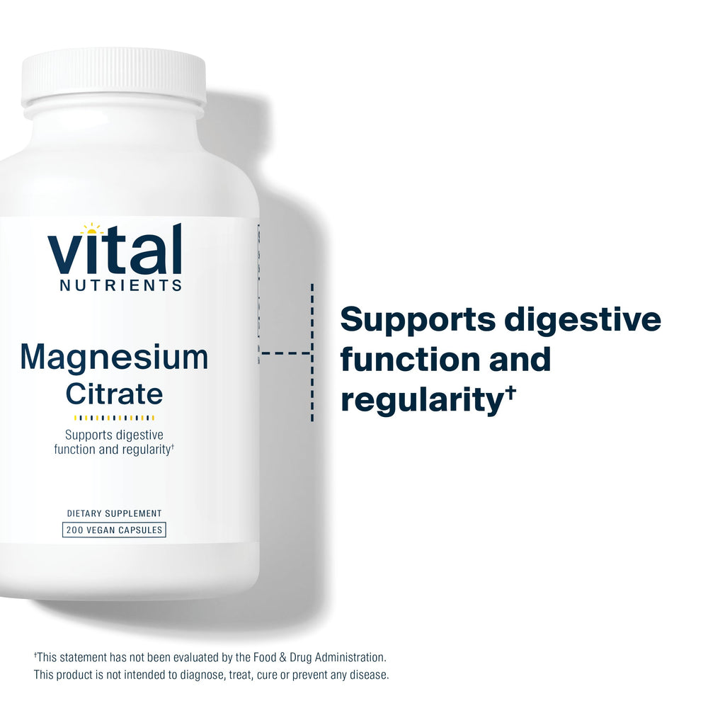 Vital Nutrients Magnesium Citrate 150mg packaging on bright countertop