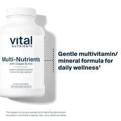 Vital Nutrients Multi-Nutrients 4 capsules in bottle for convenient daily nourishment.