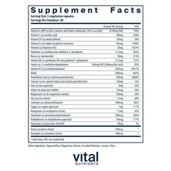 Vital Nutrients capsules pour for easy daily supplementation.