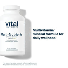 Vital Nutrients label highlights clean, allergen-free ingredients.
