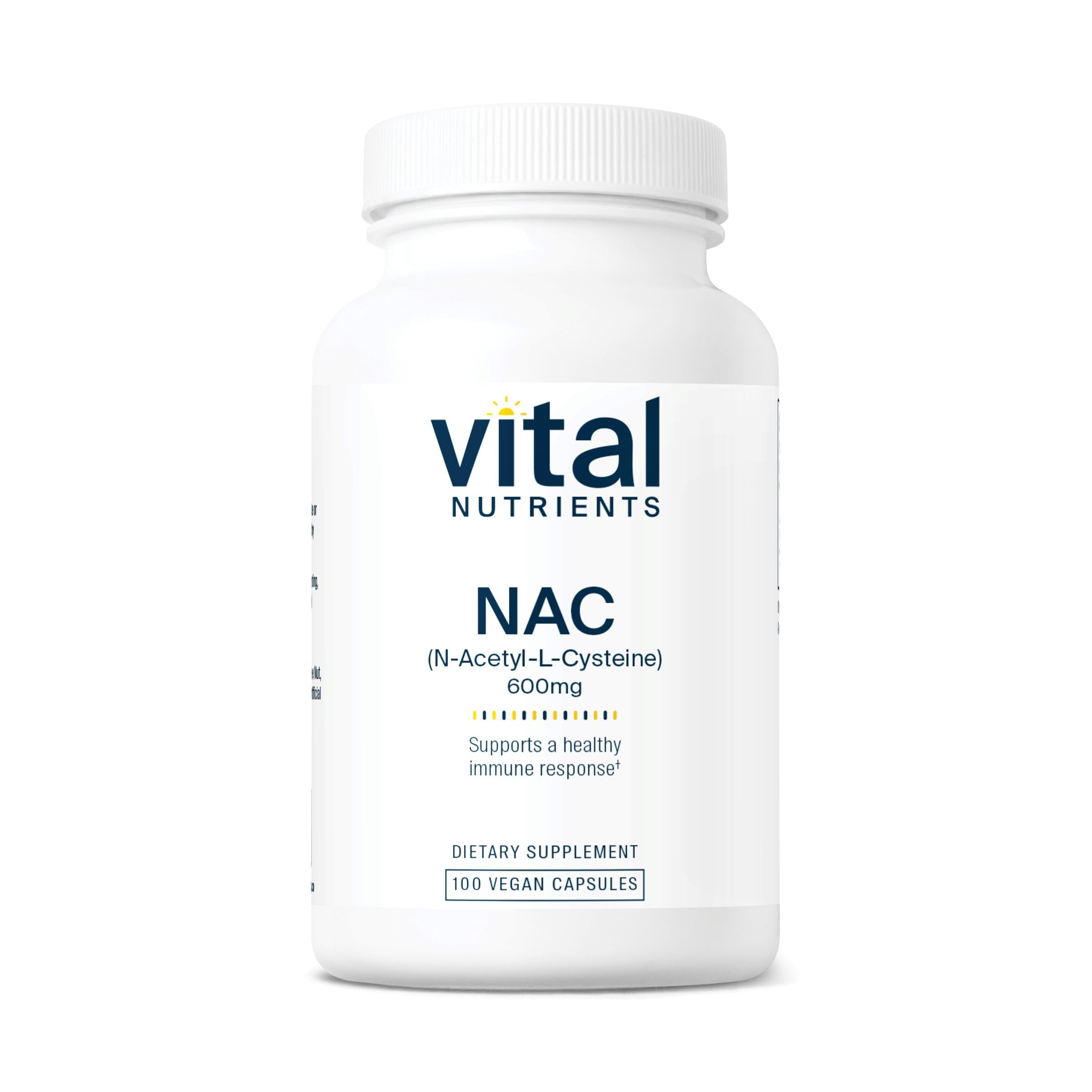 Vital Nutrients NAC 600mg bottle displayed for daily wellness use