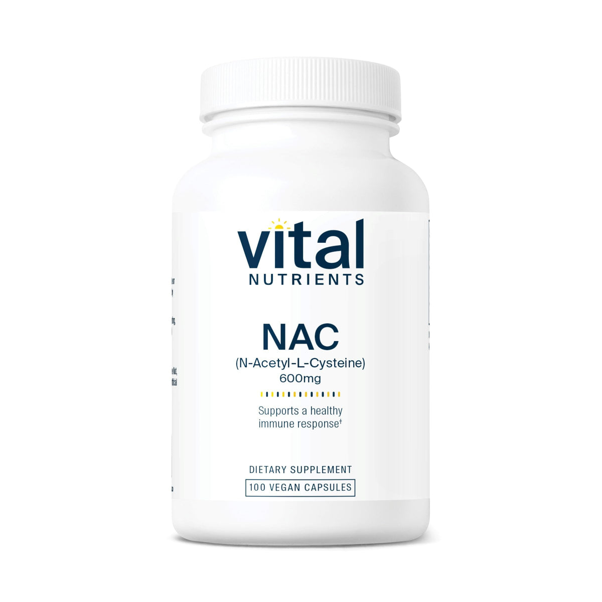 Vital Nutrients NAC 600mg bottle displayed for daily wellness use