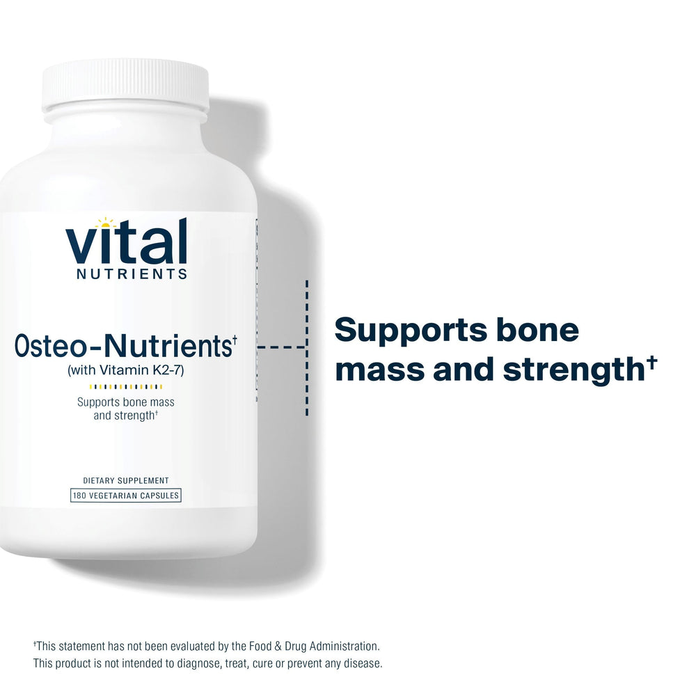 Vital Nutrients Osteo-Nutrients label details and testing information