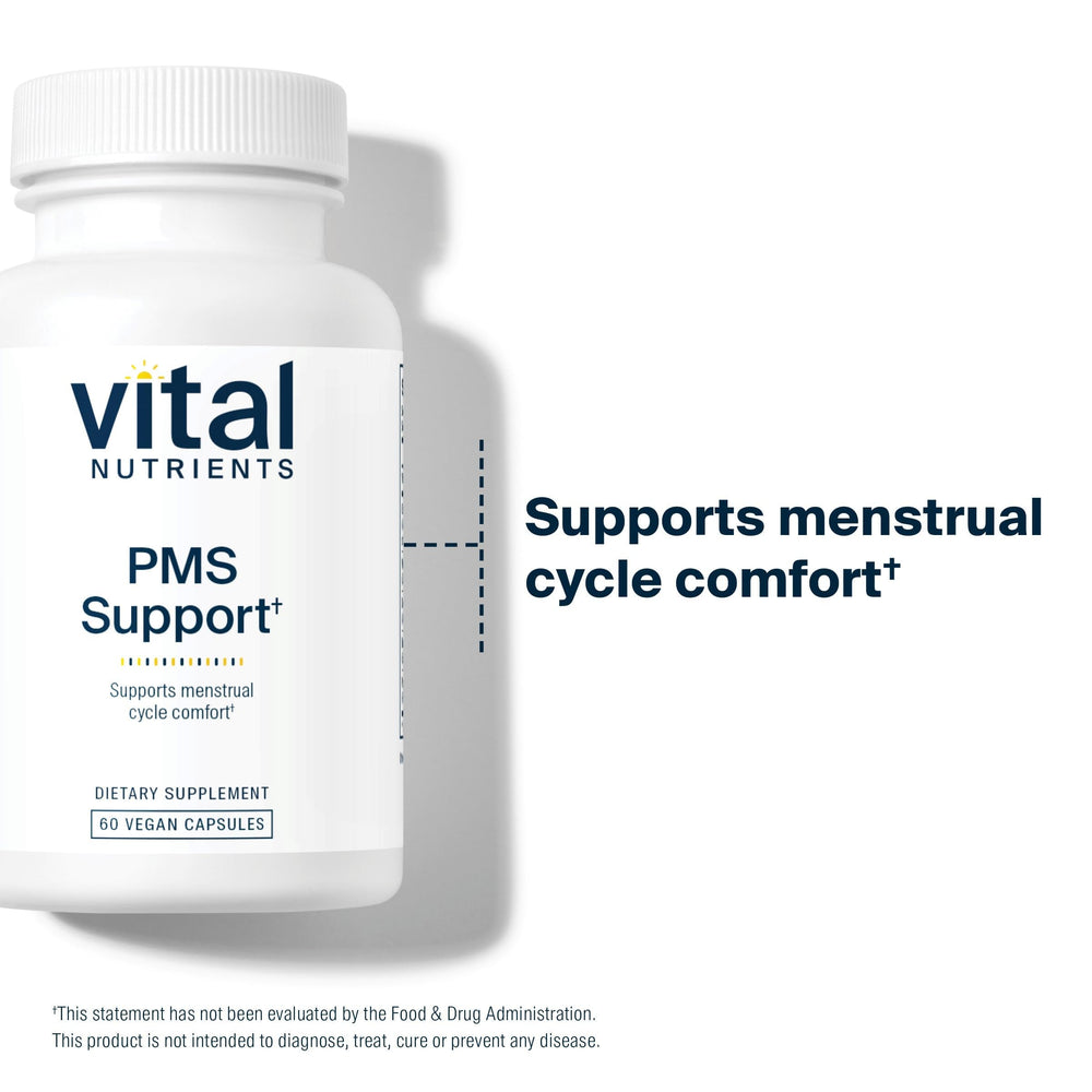 Vital Nutrients PMS Support bottle shows secure packaging and trust