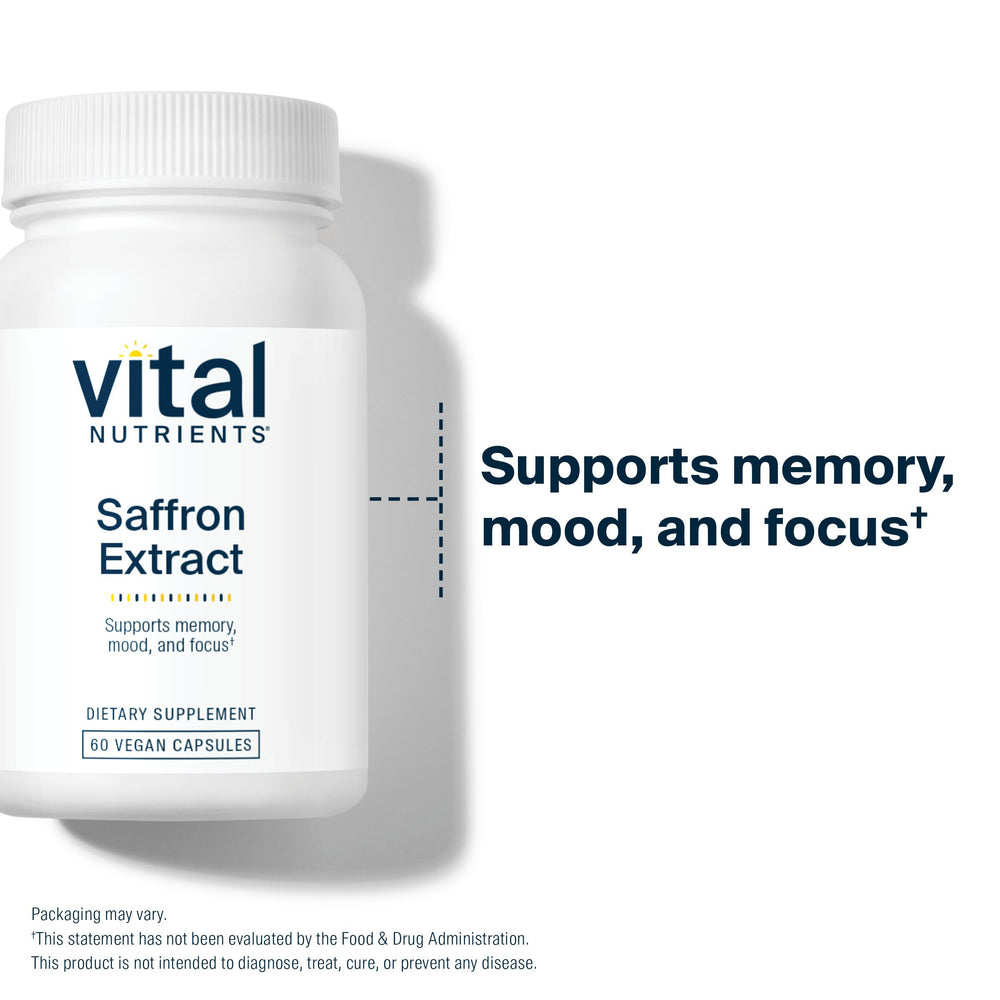 Vital Nutrients saffron extract serene scene suggesting relaxation and evening routines.