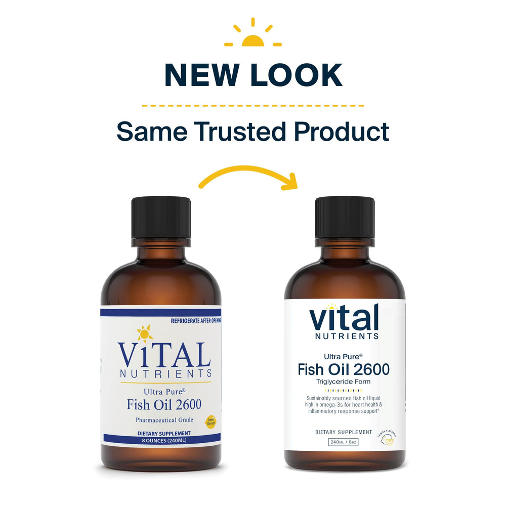 Close-up of the Vital Nutrients 2600 label shows purity.