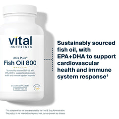 Vital Nutrients Ultra Pure Fish Oil 800 wild-caught sourcing icon highlighting sustainability