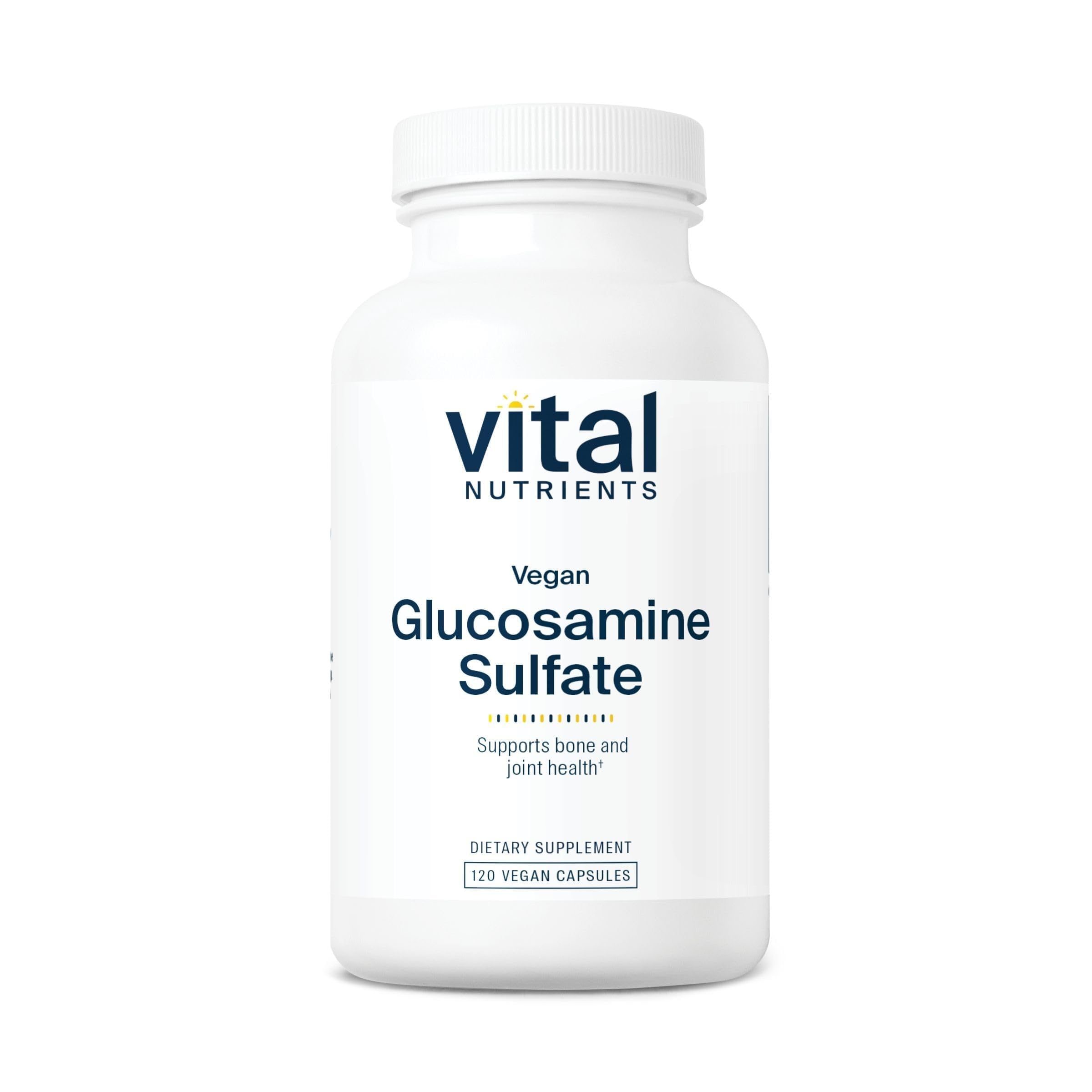 Vital Nutrients vegan glucosamine sulfate 750mg bottle for daily joint support