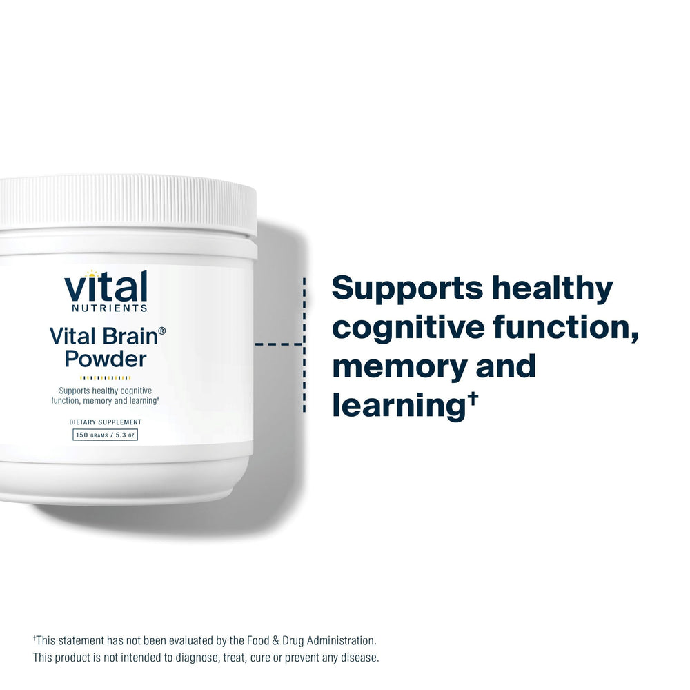 Vital Nutrients Vital Brain Powder dosage—measured servings for reliable daily use.