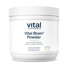 Vital Nutrients Vital Brain Powder lemon tub promotes focus and mental clarity