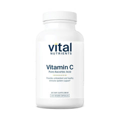 Vital Nutrients Vitamin C 1000mg bottle front view highlighting vegan antioxidant support