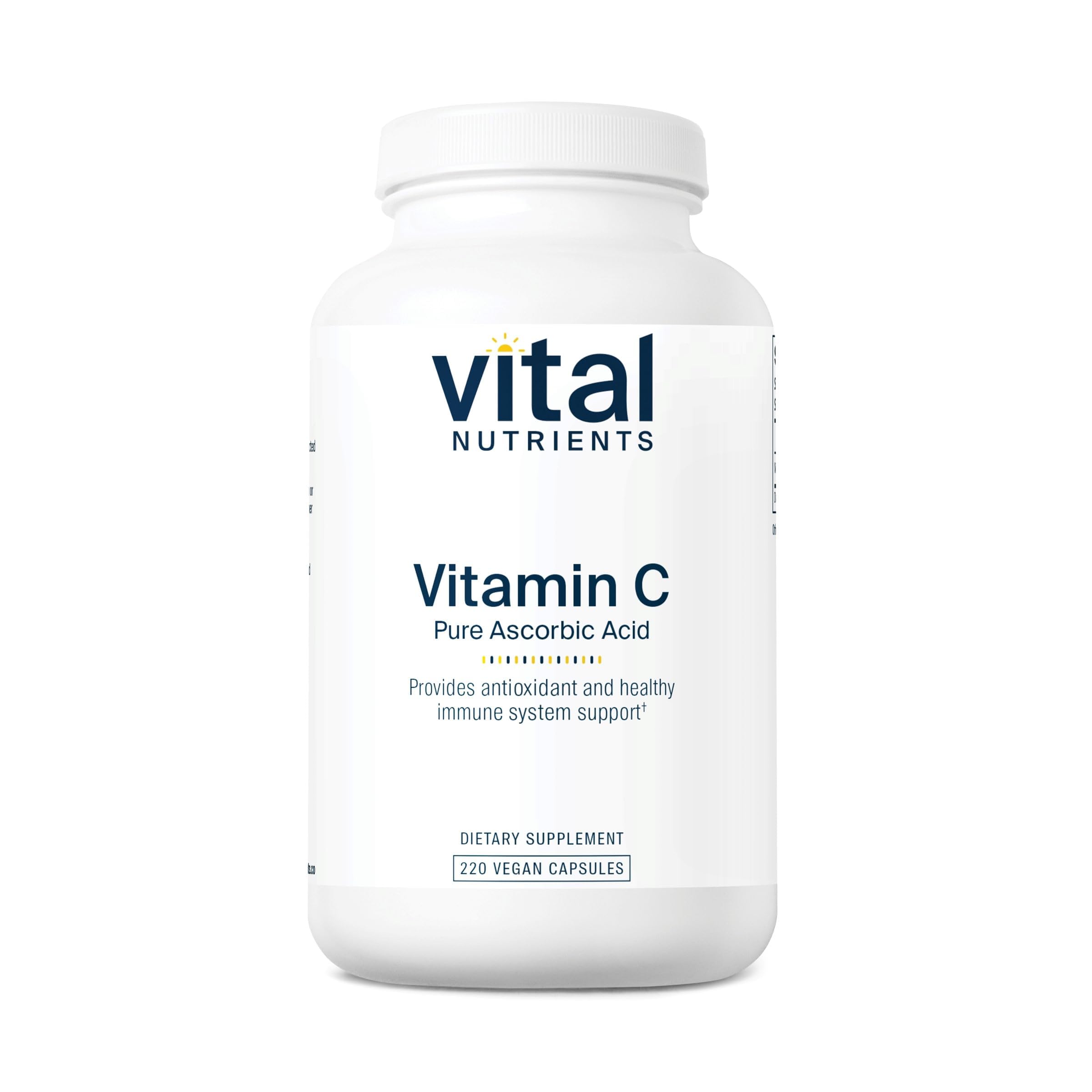 Vital Nutrients Vitamin C bottle with 1000mg ascorbic acid for immune support