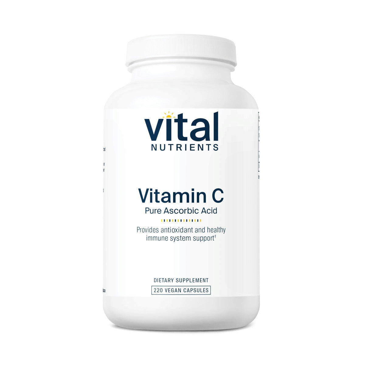 Vital Nutrients Vitamin C bottle with 1000mg ascorbic acid for immune support