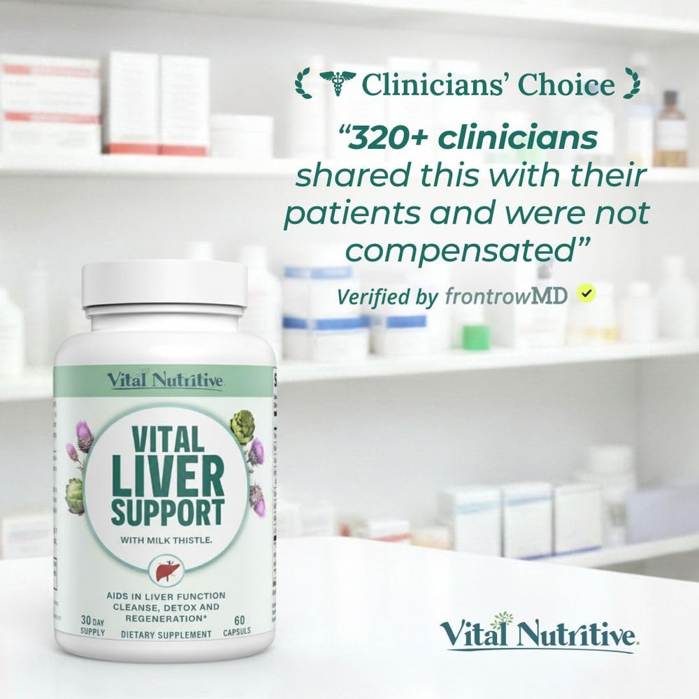 Vital Liver Support: cápsulas diarias para apoyo saludable continuo.