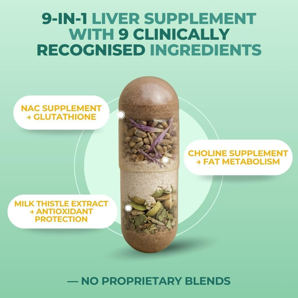 Vital Liver Support: cardo mariano e ingredientes naturales para el bienestar hepático.