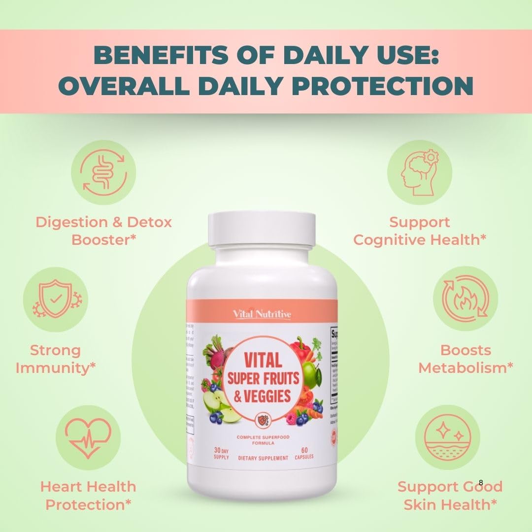 Vital Nutritive supports immunity and skin health with antioxidant-rich formula.
