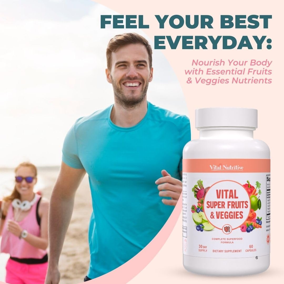 Vital Nutritive ingredients blend shows plant-based nutrients and antioxidants.