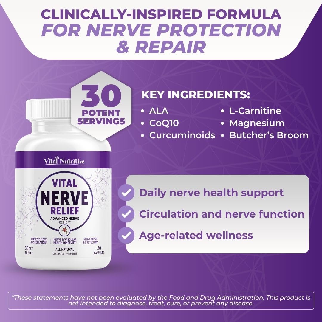 Vital Nutritive Magnesium Glycinate support capsule suggests calmer nerves and steadier routine.
