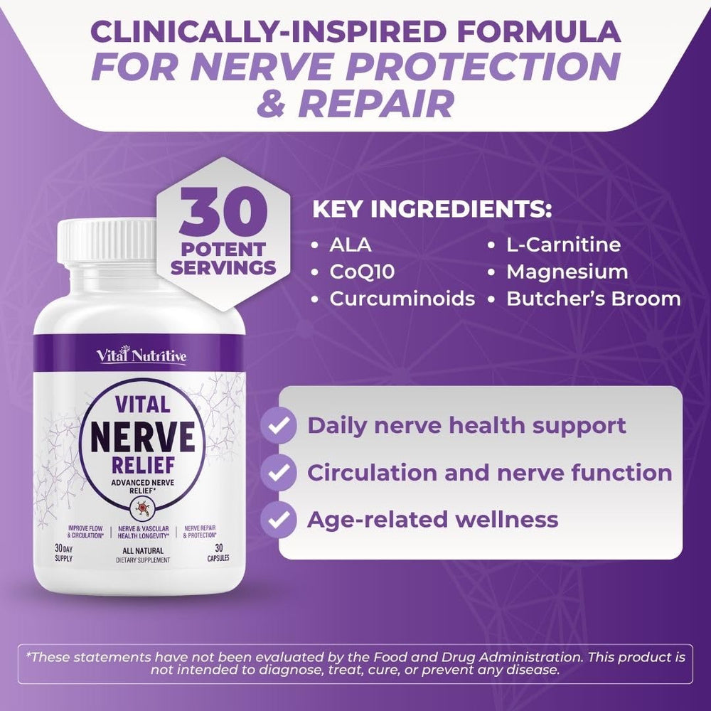 Vital Nutritive Magnesium Glycinate support capsule suggests calmer nerves and steadier routine.