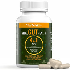 Vital Nutritive Vital Gut Health bottle with 4in1 formula for daily digestion