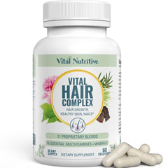 Vital Nutritive Vital Hair Complex capsules for healthier hair and fuller appearance.
