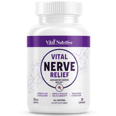 Vital Nutritive Vital Nerve Supplement bottle boosts daily nerve comfort for smoother movement.