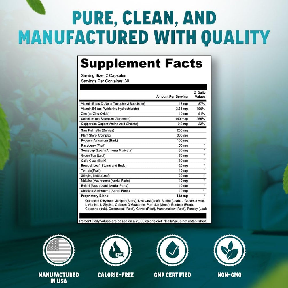 Close-up of Vital Nutritive Prostate Support tablets for daily use