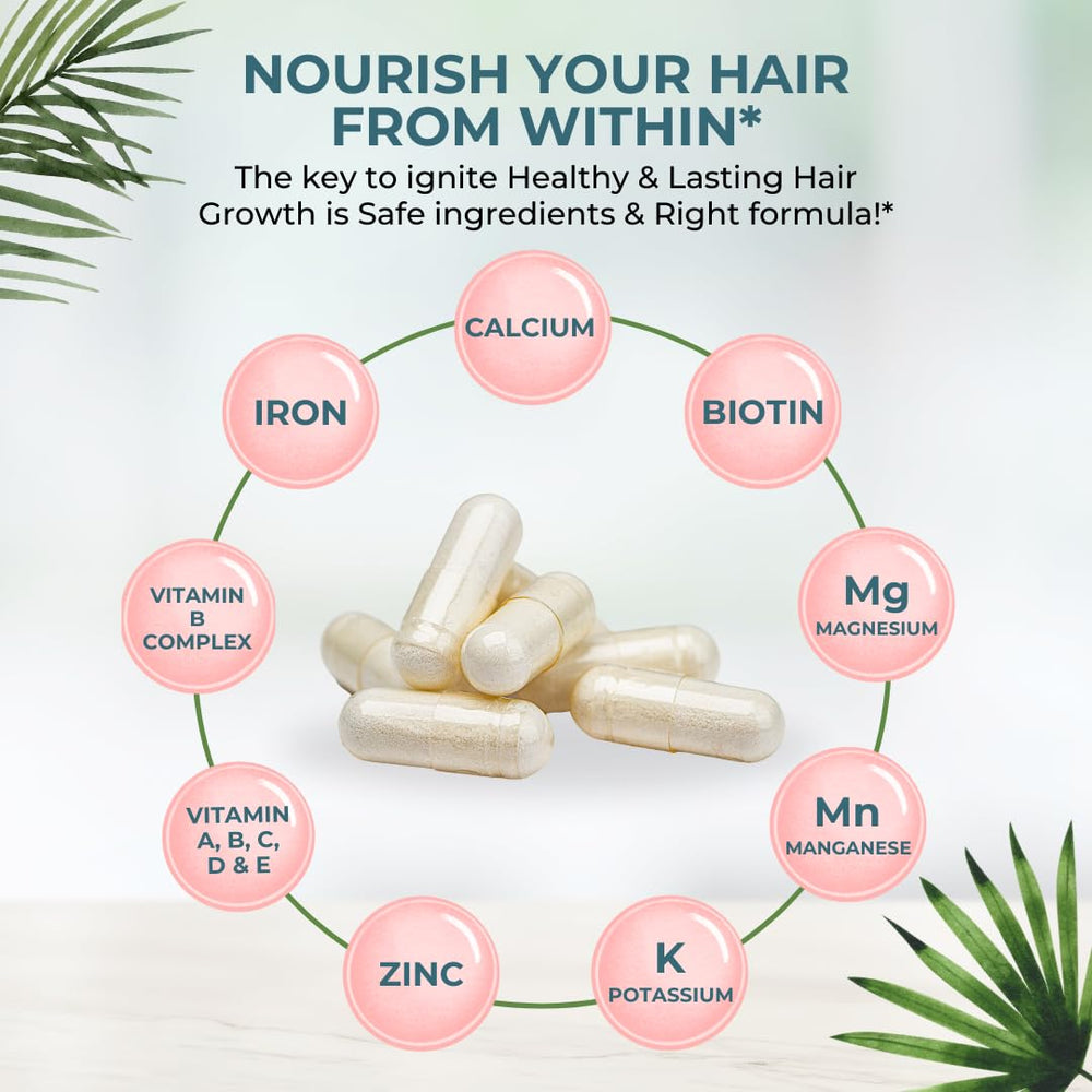 Vital Nutritive Vitamin A, D, E capsules promote nutrient-rich shine for hair.