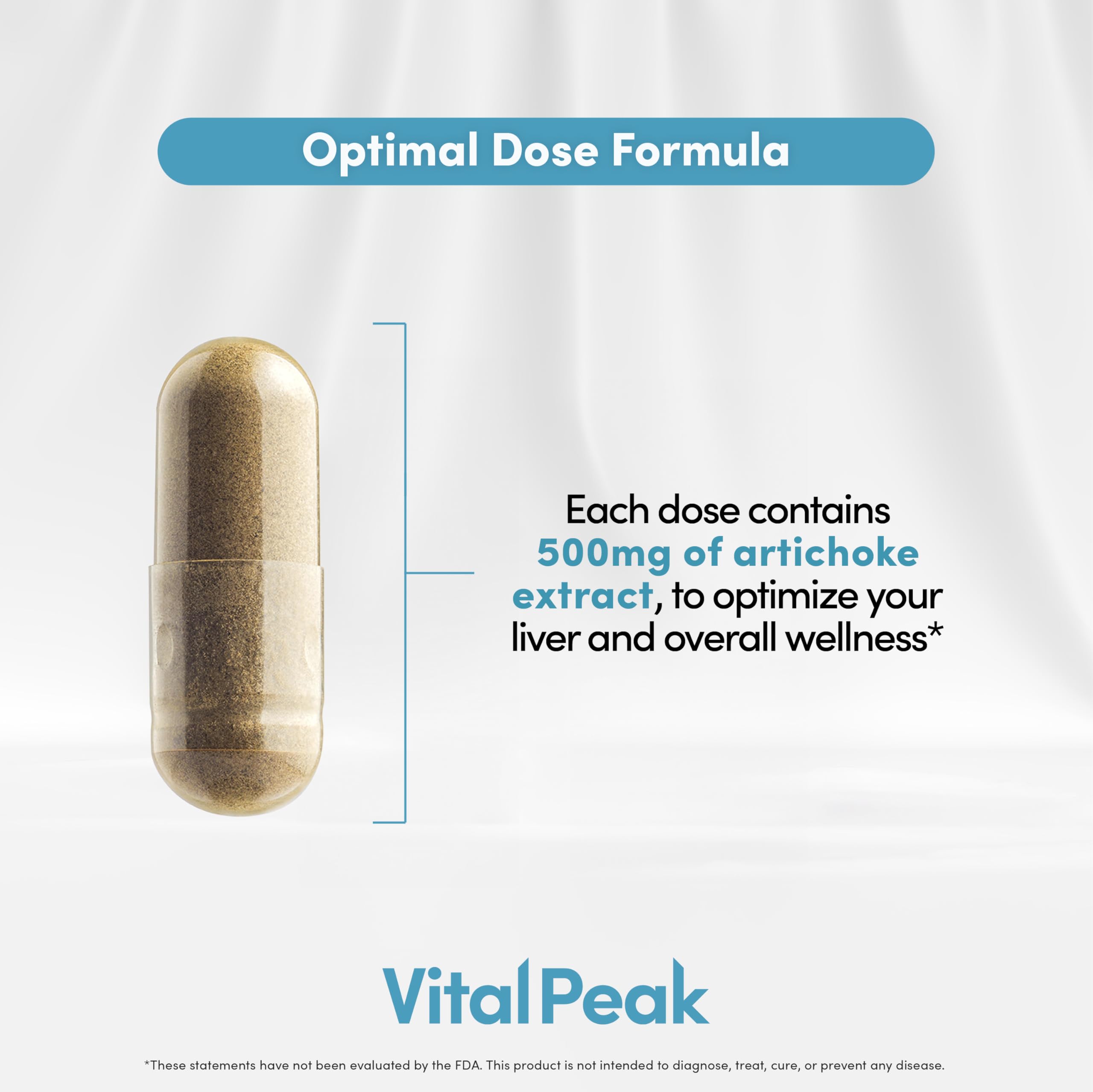 Vital Peak Artichoke bottle cap closer highlights secure packaging for on the go use