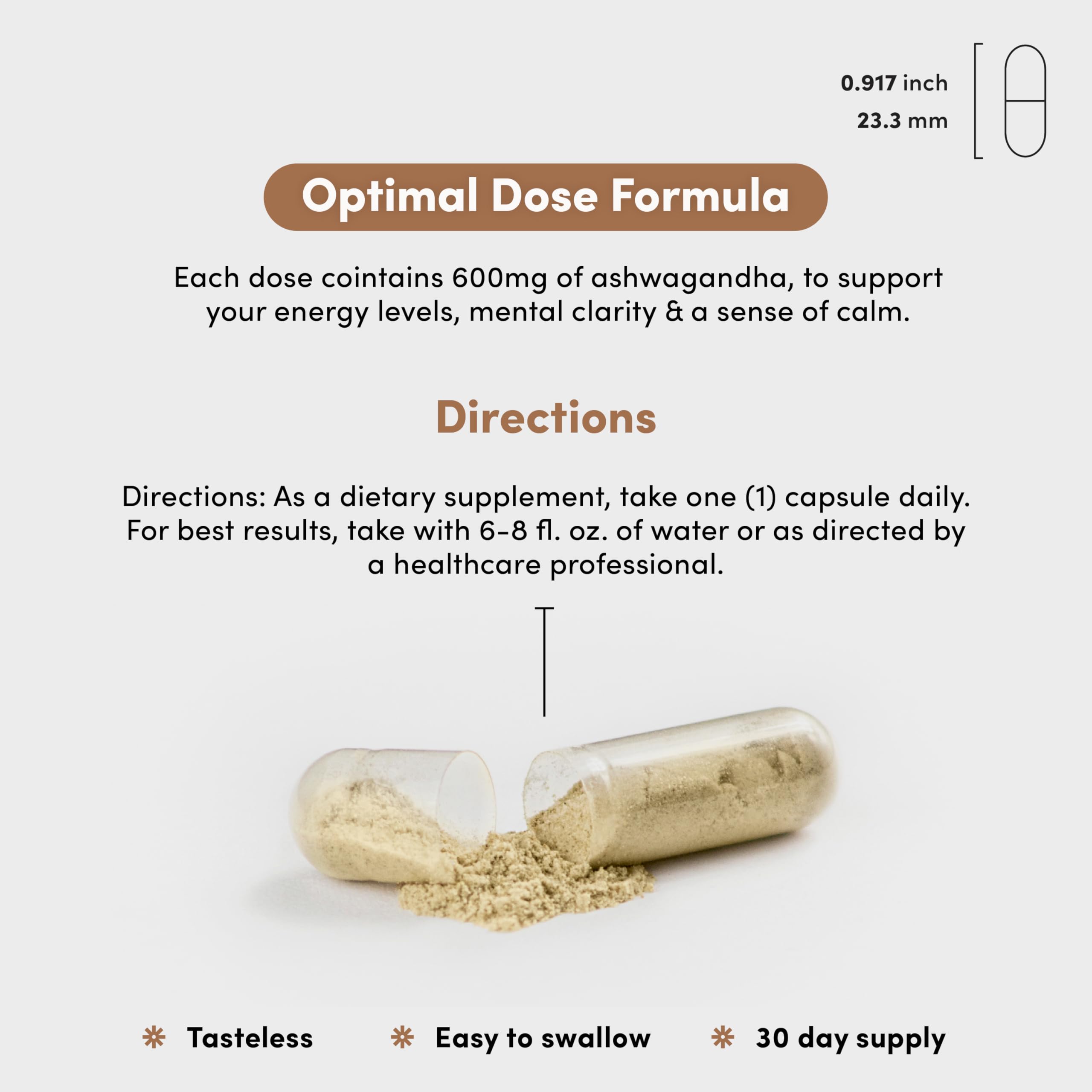 Vital Peak Ashwagandha capsules spilled to show texture and easy swallowing.