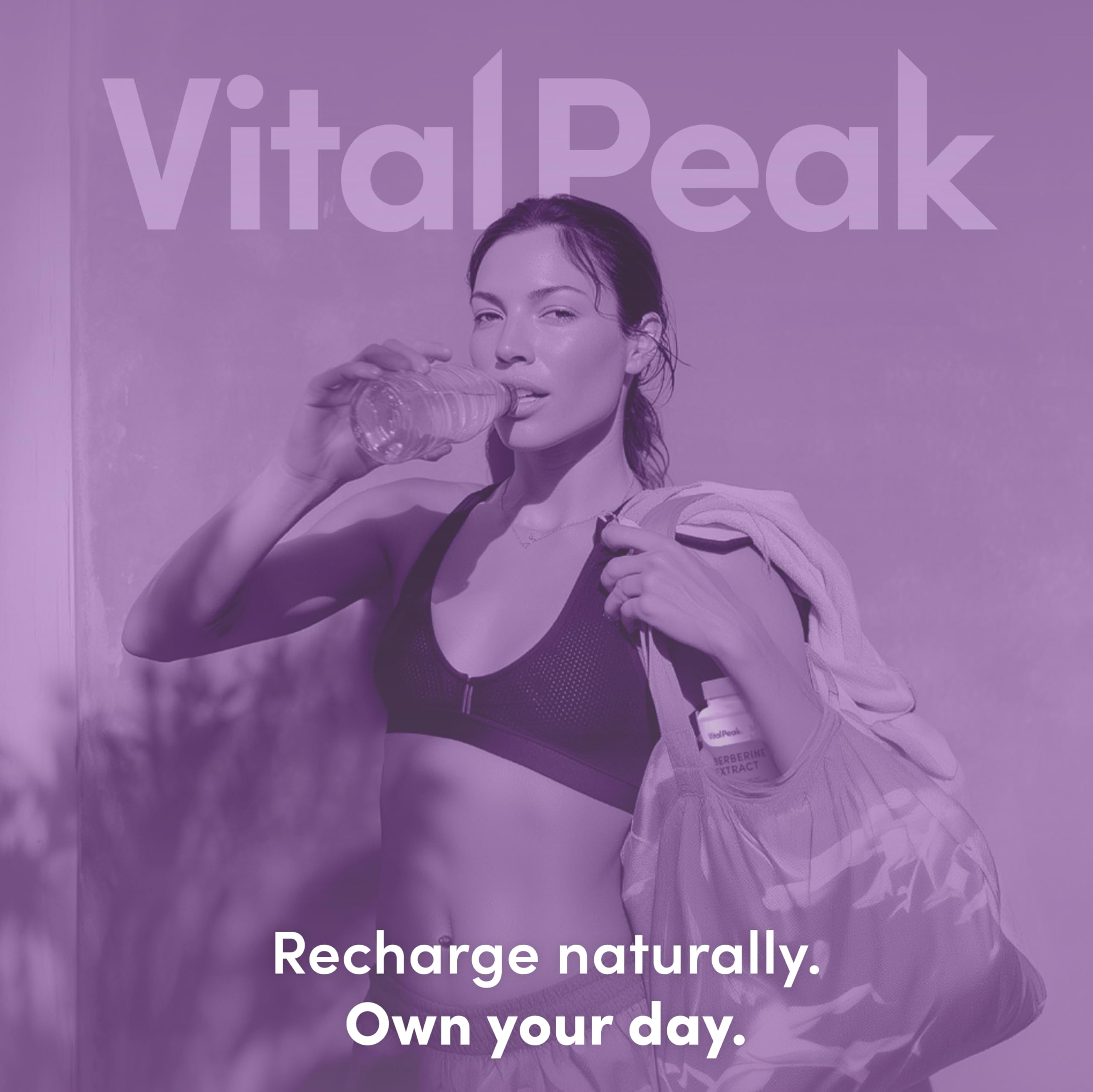 Vital Peak Berberine capsules in hand illustrate easy daily supplementation