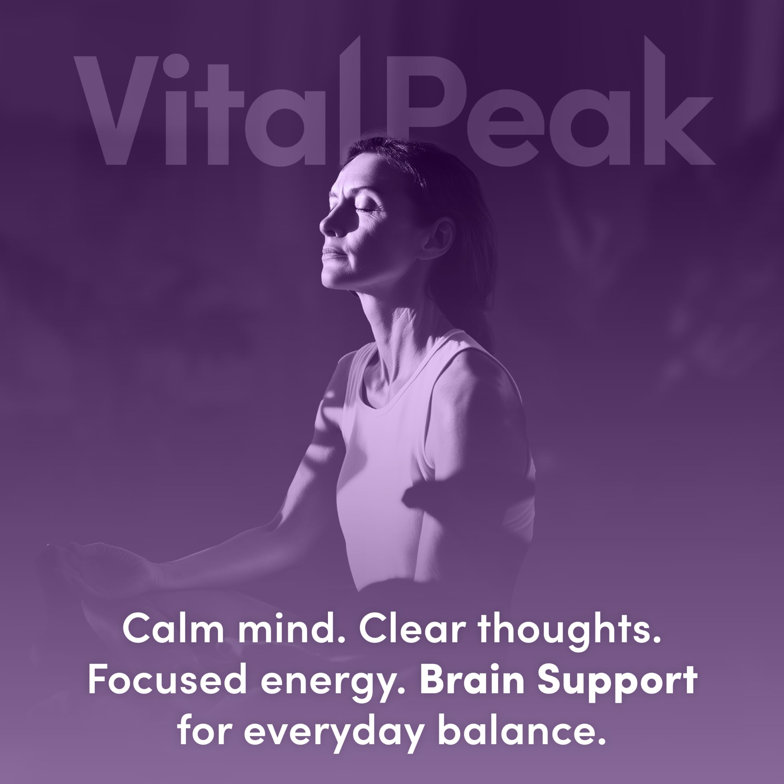 Vital Peak Brain Peak internal ingredients chart hints at nutrient support.