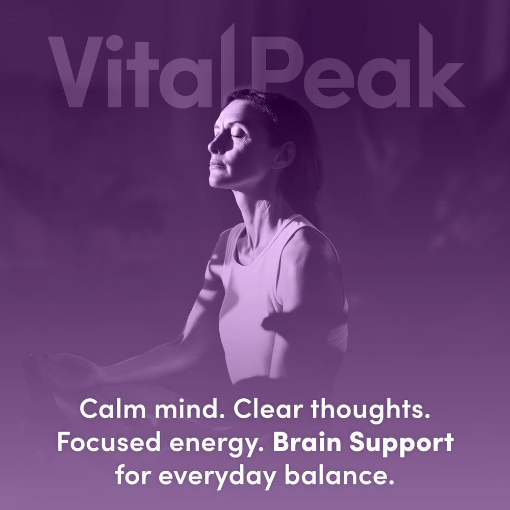 Vital Peak Brain Peak internal ingredients chart hints at nutrient support.