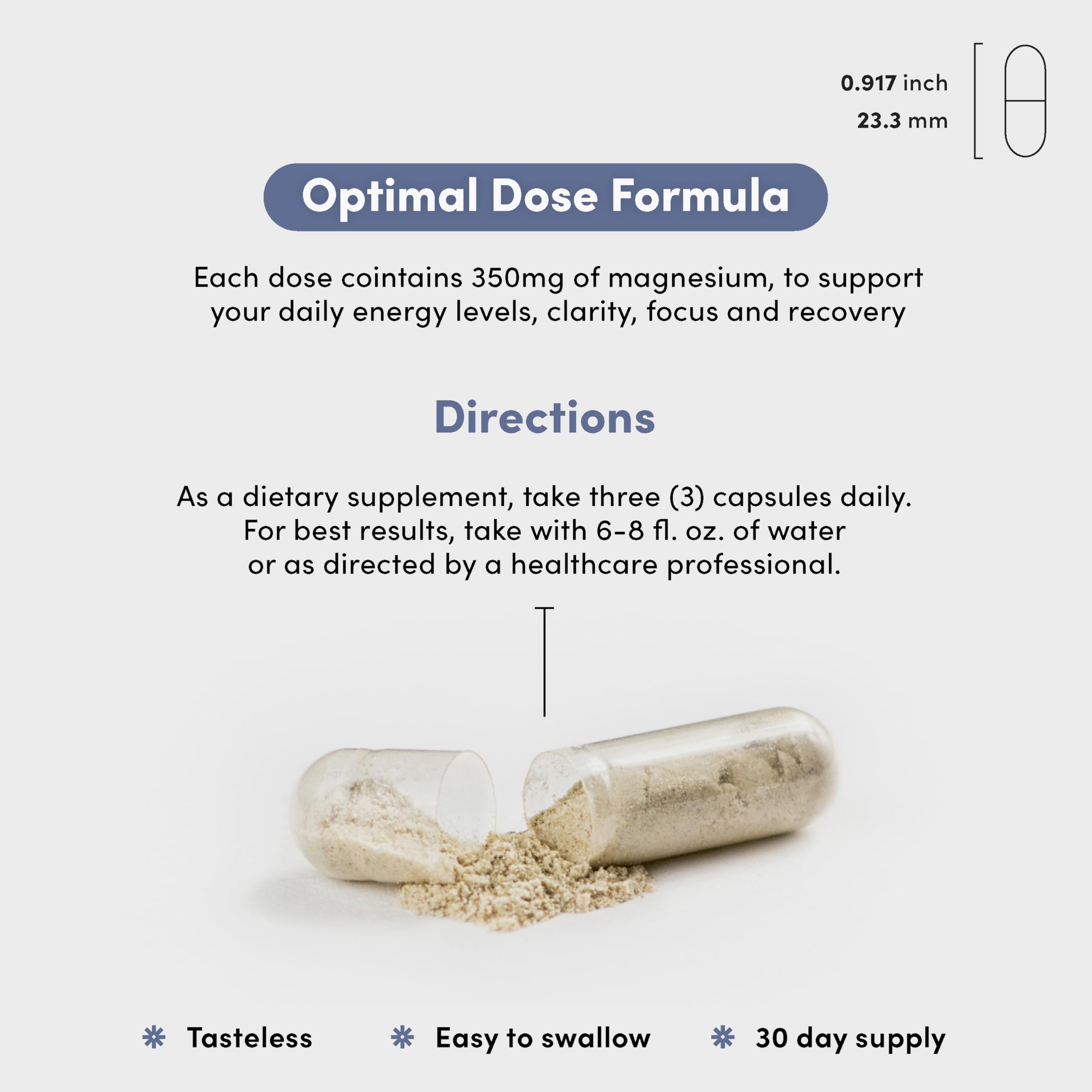 Vital Peak bisglycinate ingredients graphic emphasizing gentle absorption
