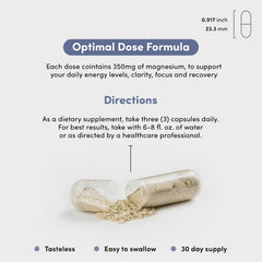 Vital Peak bisglycinate ingredients graphic emphasizing gentle absorption