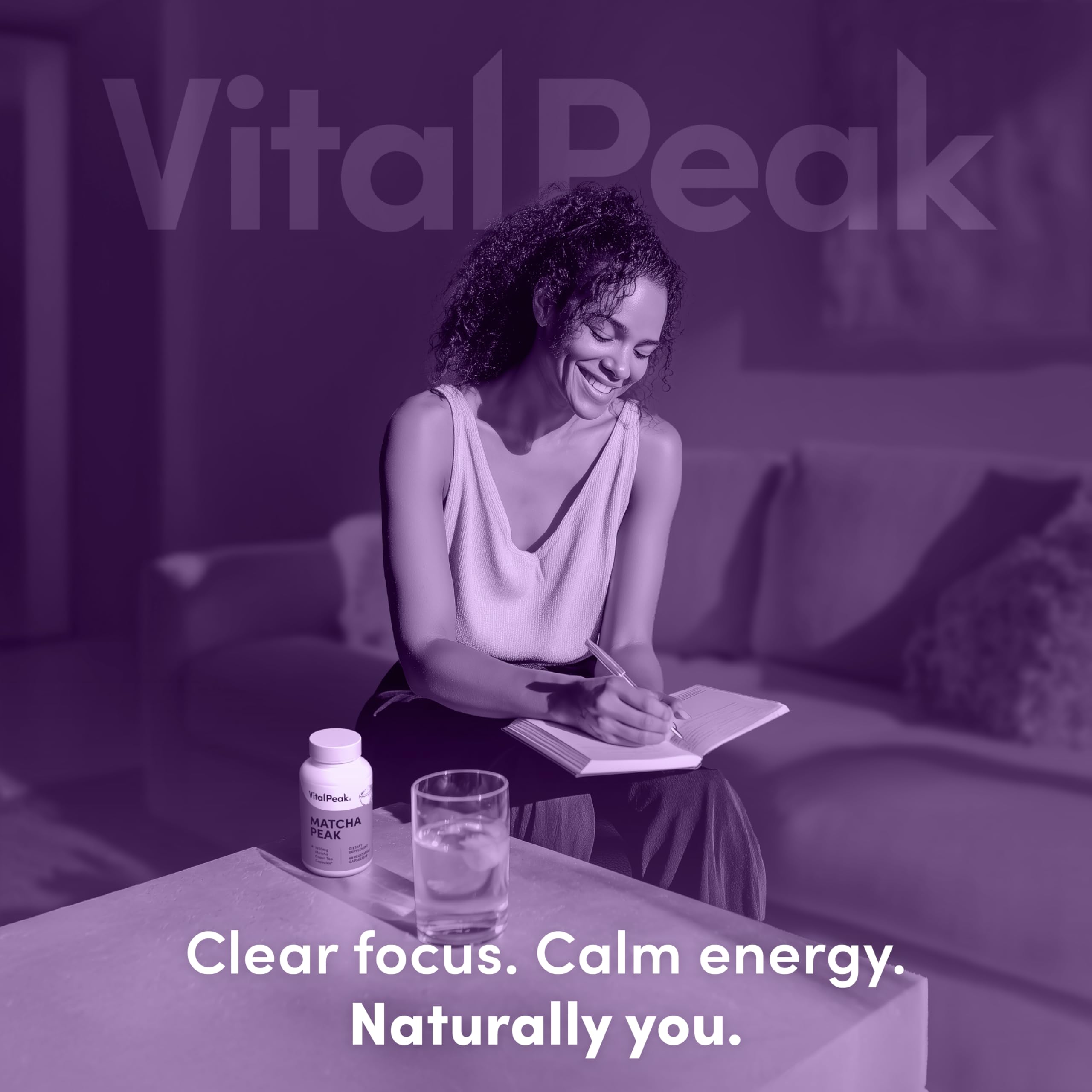 Ceremonial-grade matcha powder visual from Vital Peak