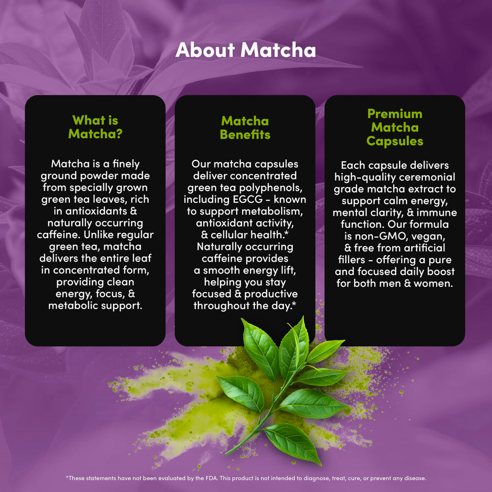 USA facility badge on Vital Peak matcha packaging signals quality