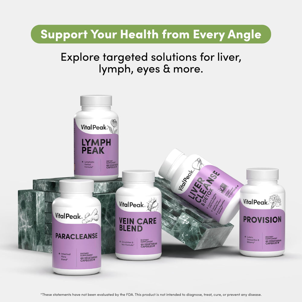 Vital Peak 30 capsules per bottle 표시 for easy daily dosing