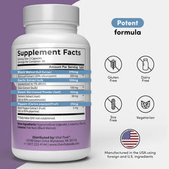 Vital Peak ParaCleanse capsules closeup demonstrates easy-to-swallow daily use.