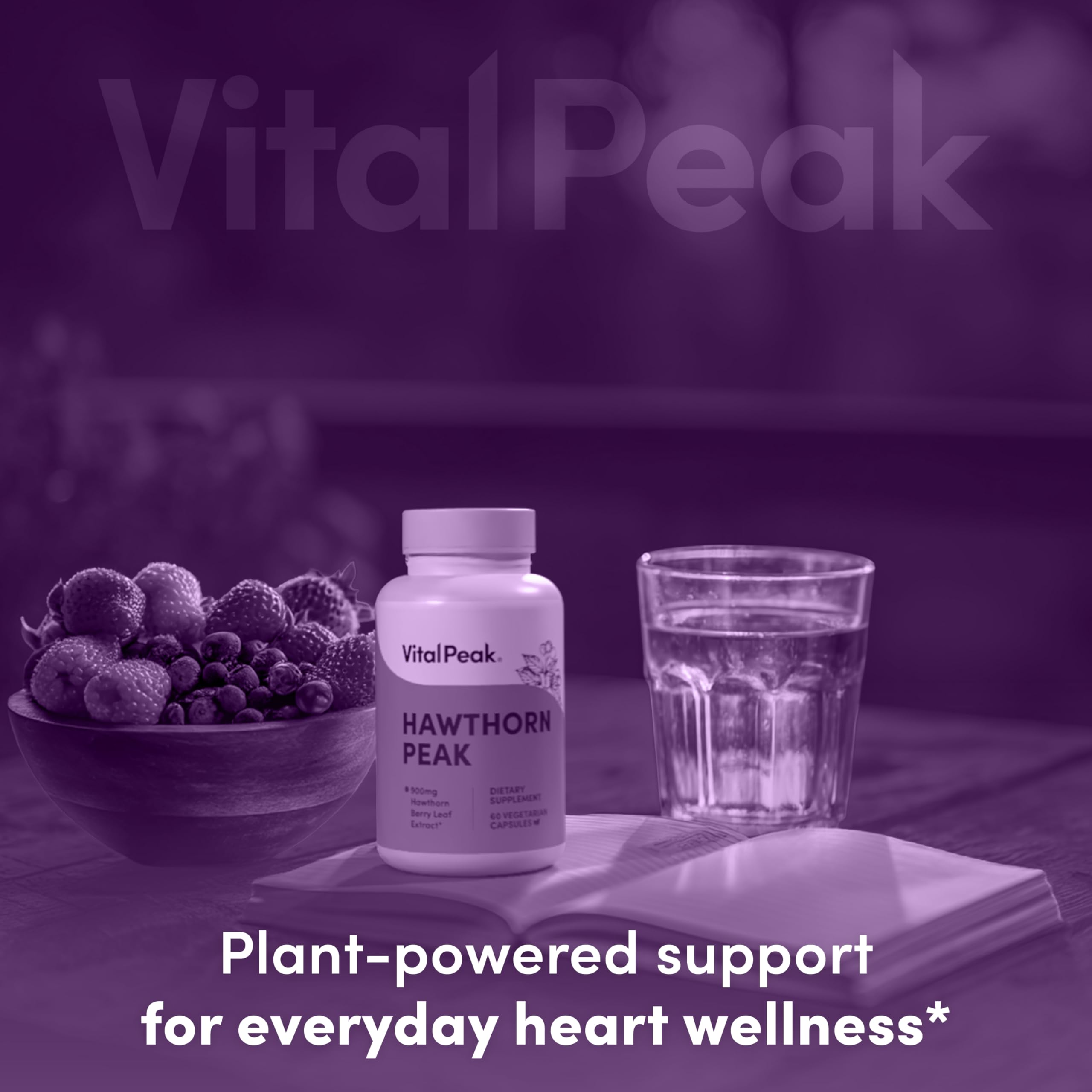 Vital Peak logo with SQF-certified facility badge on product page.