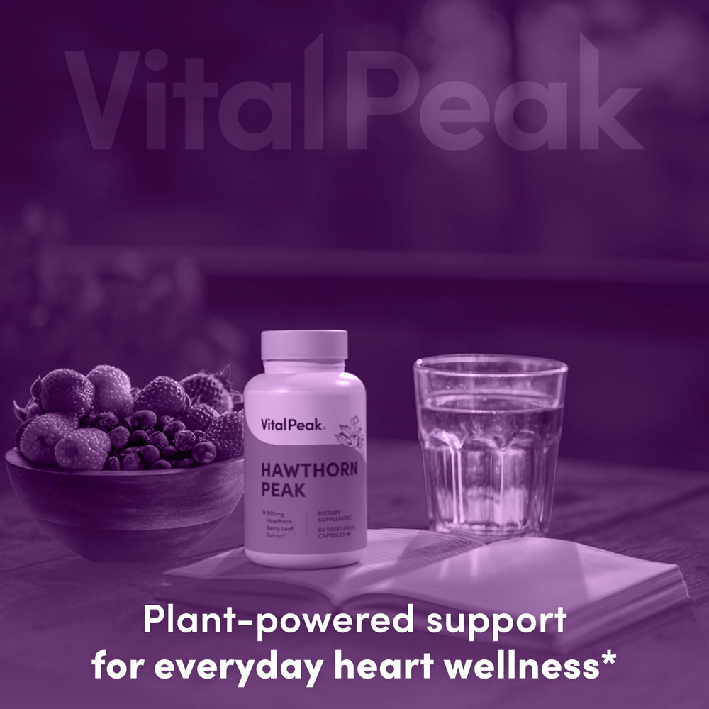 Vital Peak logo with SQF-certified facility badge on product page.
