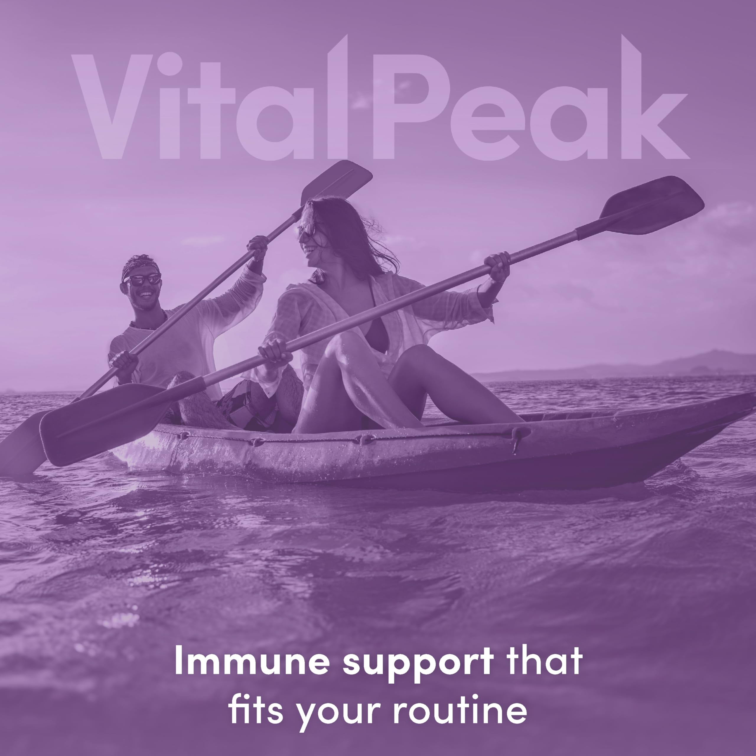 Vital Peak vegan-glutenfree badge on bottle highlights dietary-friendly choice