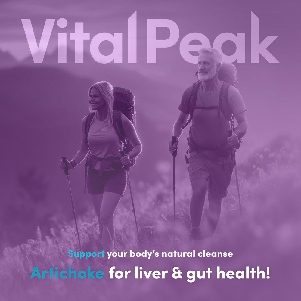 Vital Peak vegan, non-GMO, gluten-free formulation for mindful wellness