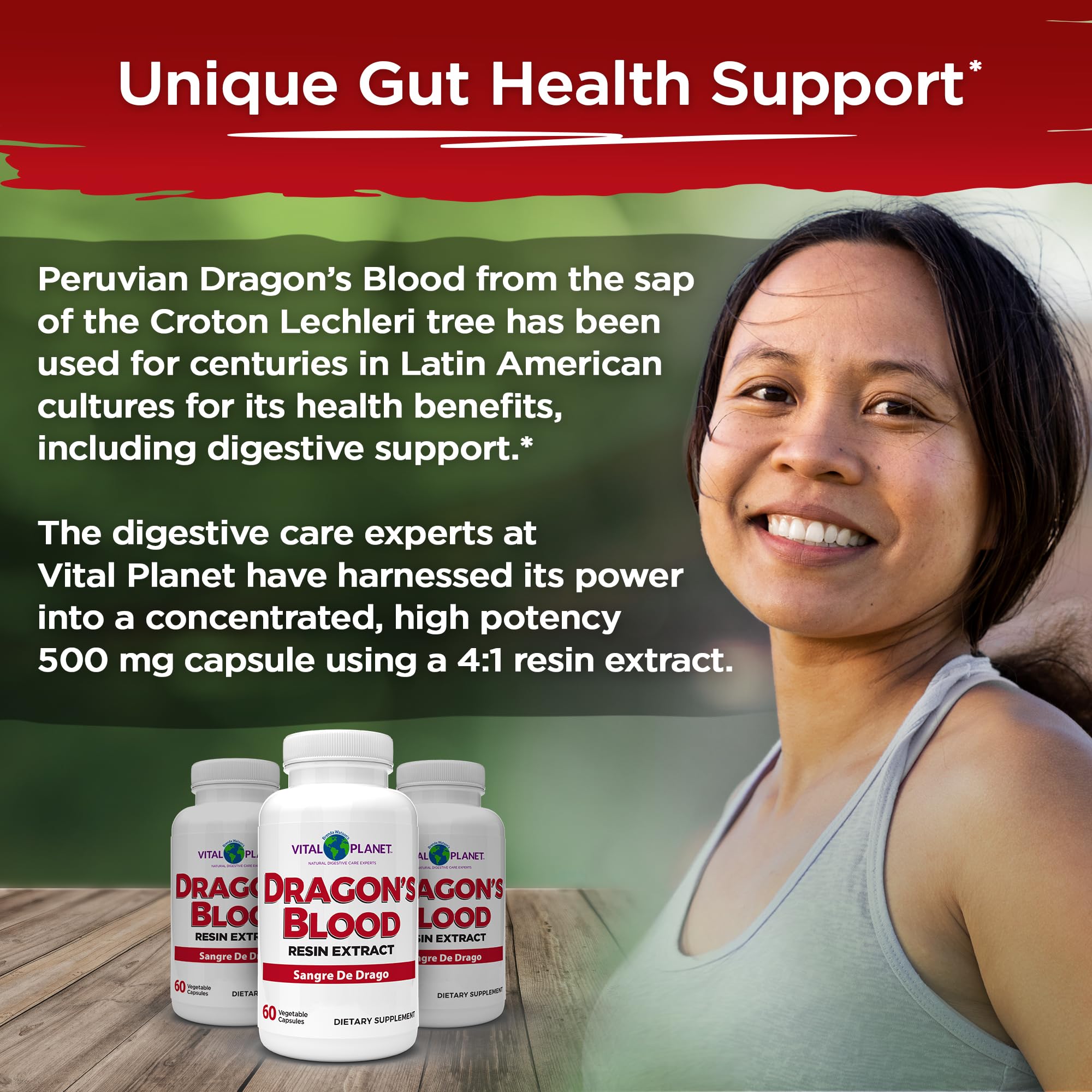 Vital Planet Dragon's Blood resin extract powder 4:1 close-up highlighting potency