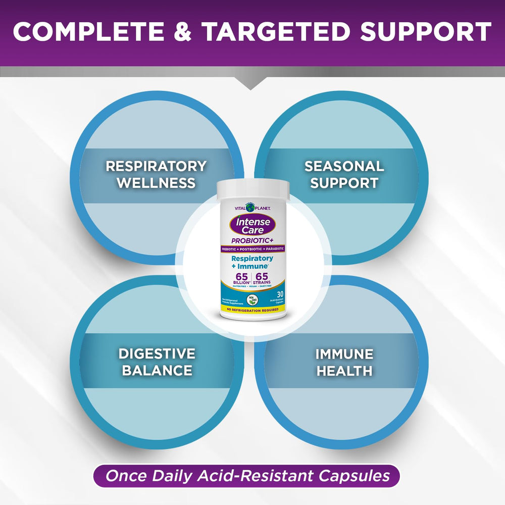 Vital Planet Intense Care nutrition panel with clean ingredients