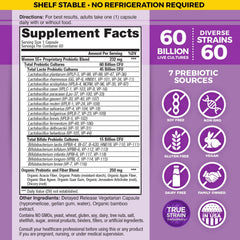 Vital Flora 60-strain blend illustration communicates diverse gut support