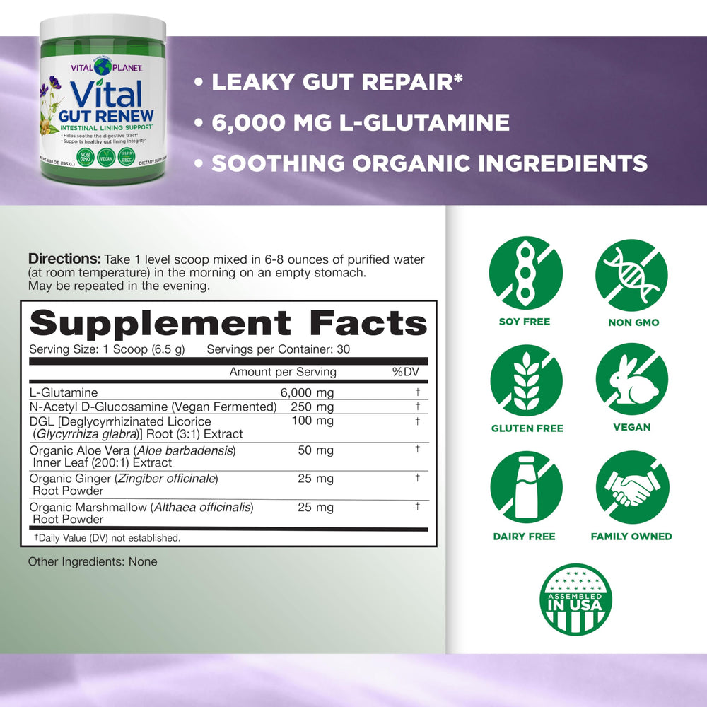 Scoop of Vital Gut Renew in hand for an easy morning dose