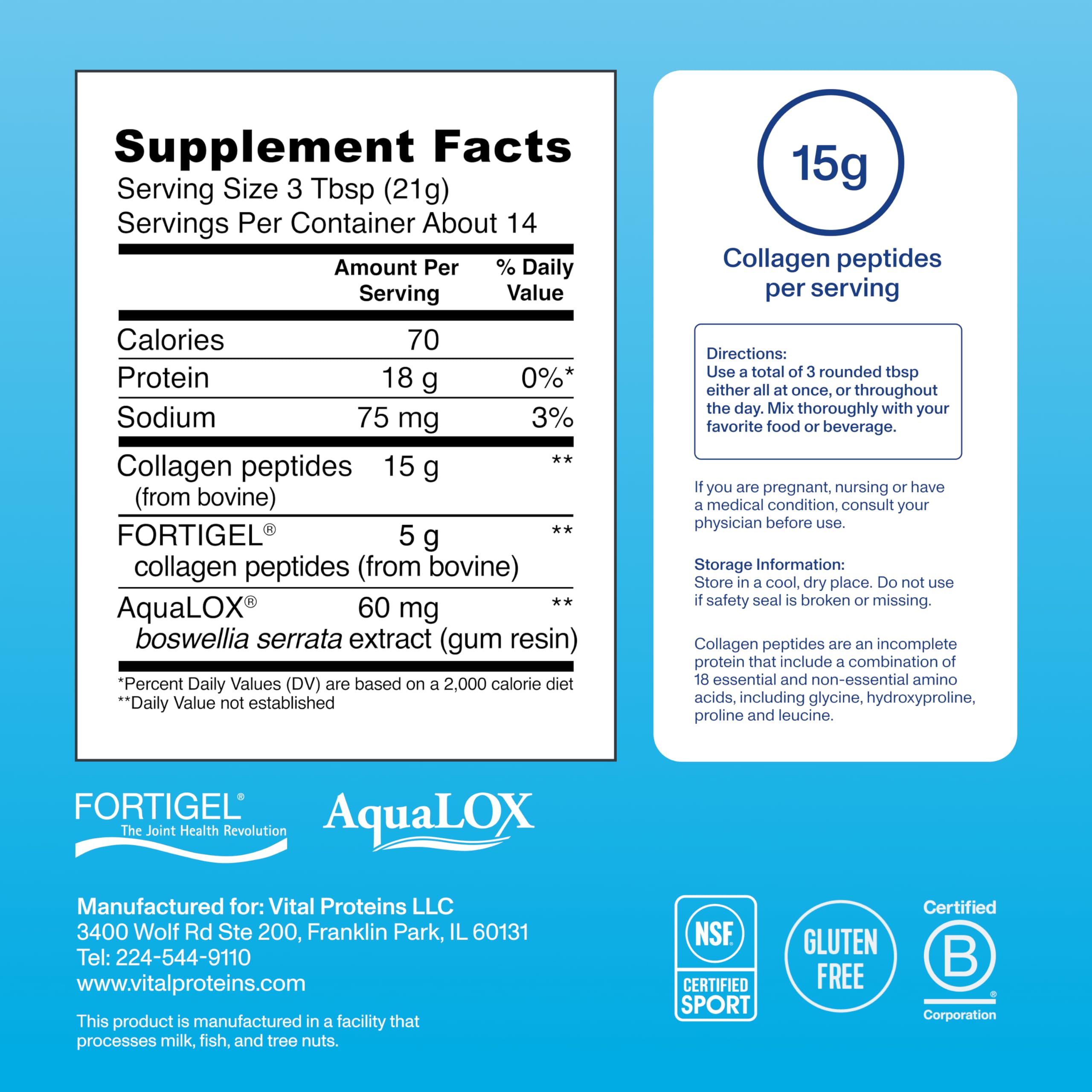 Vital Proteins Active Complex powder texture ready to mix
